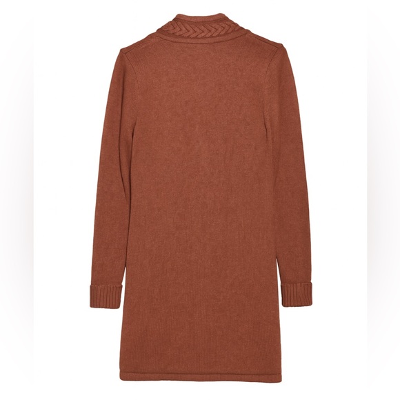 Tahari Burnt Orange Cable Knit Cardigan - Picture 2 of 4